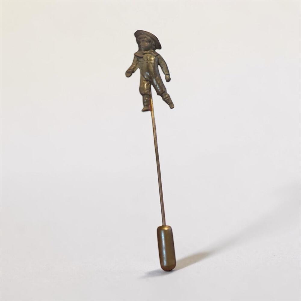 Antique Sailor Boy Figural Stick Pin Long Hat Pin Victorian Nautical Oddity